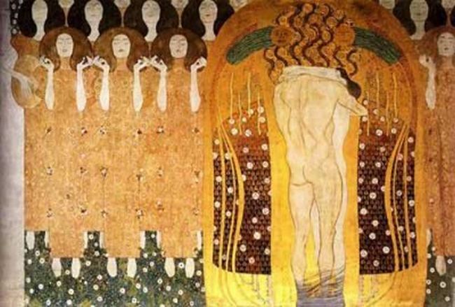 Dzieło Klimta - Fryz Beethoven - Oto pocałunek dla całego świata