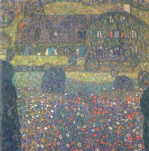 Gustav Klimt - Landhaus am Attersee - Country House at the Attersee-Dom na wsi w Attersee