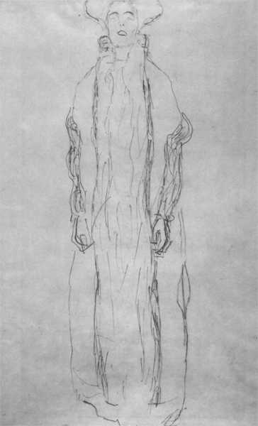Klimt - Studium stojącej kobiety